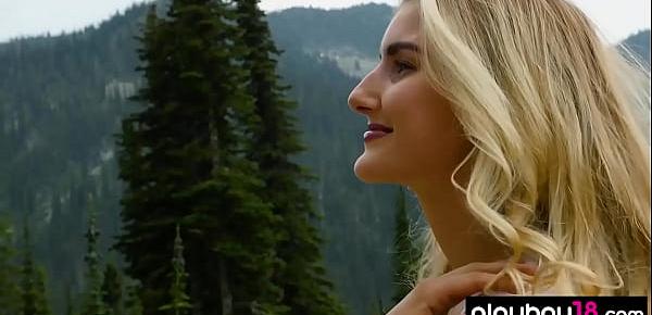  Perfect titted blonde muse Anna Katarina nude in nature